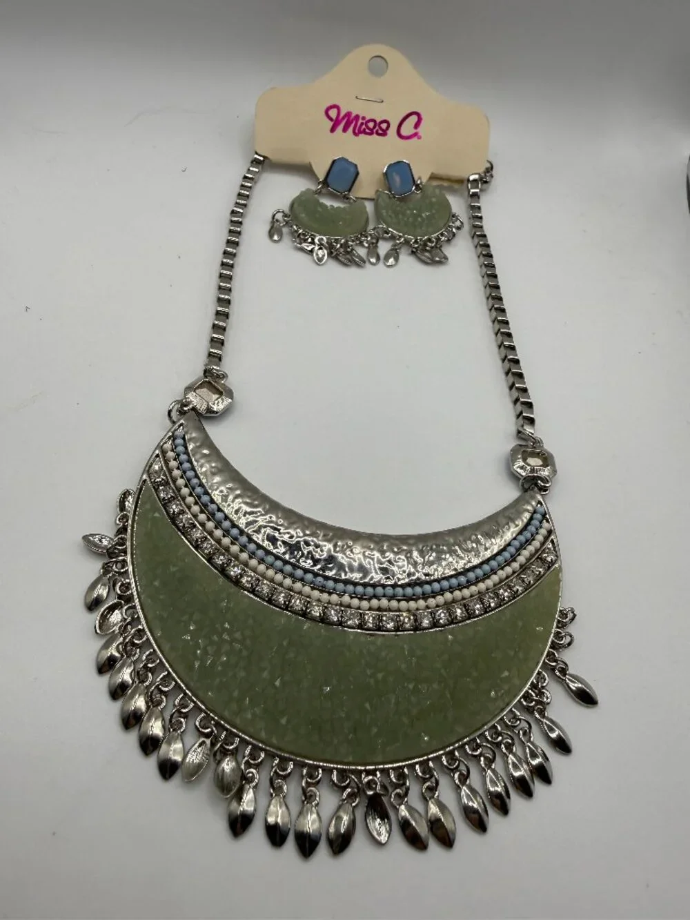 Vintage new Miss C sparkling necklace and earring set